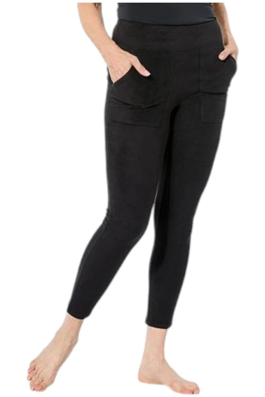Comfort Code Women's Pull-On Stretch Fleece Legging Black - Regular